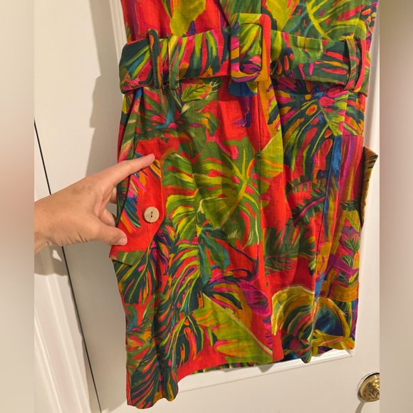 FARM Rio Red and Green Women’s Mini Dress with Tropical Print - Picture 4 of 8